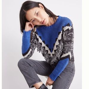 NWT Anthropologie Miska Fringed Sweater